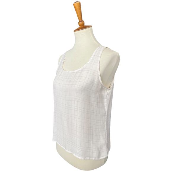 Vintage 90s Y2K 100% Silk Jones New York Sleeveless Tank Workwear Size Small - Picture 3 of 6